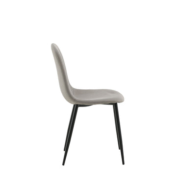 Venture Home Polar Chair - Grey fabric Black Legs