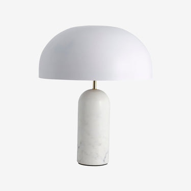 ATLAS bordslampa, vit marmor