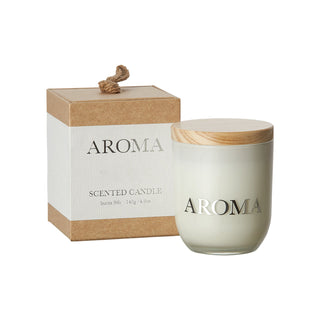 AROMA Doftljus M Coconut & lime, Brun/vit