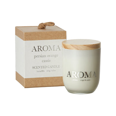 AROMA Doftljus S Persian orange & cassis, Brun/vit