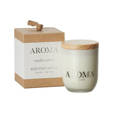 AROMA Doftljus S Vanilla creme, Brun/vit