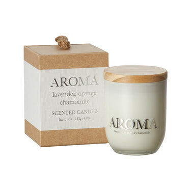 AROMA Doftljus S Lavender, orange & camomile, Brun/vit