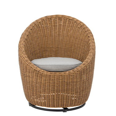 Roccas fåtölj, brun, polyrattan