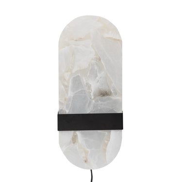 Taco vägglampa, svart, alabaster